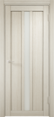 Дверь ЭКО 01, покрытие — экошпон / Цвет Беленый дуб мелинга / Остекление "Сатинато" / Двери Верда