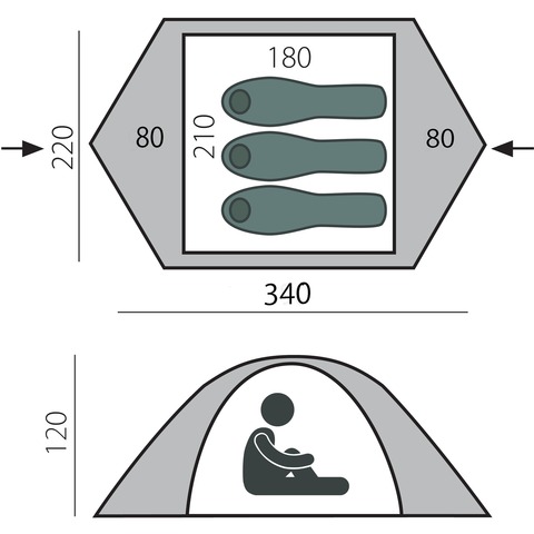 Картинка палатка туристическая Btrace Vang 3  - 7