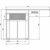 Aquanet 239215 Тумбас раковиной Токио 130 L напольная 1 ящик 2 фасада цвет белый глянец (239215)