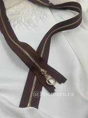 Молния коричневая золото кольцо
