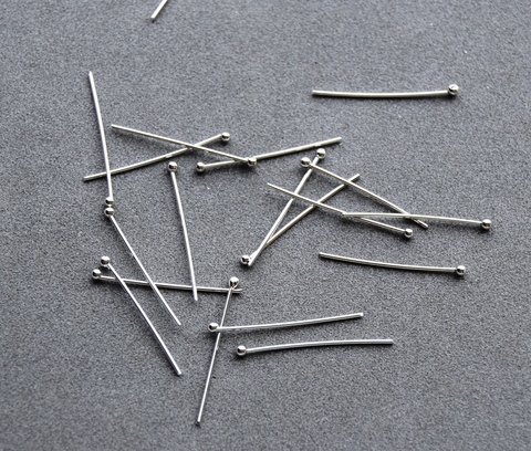 Пин с шариком, 20мм, покрытие родий