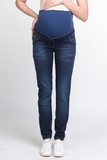 Моделирующие джинсы с эффектом push-up для беременных (SLIM) 10745 синий