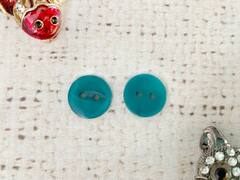 Пуговицы блузочные, d 1,1 см, 2 прокола, морская волна
