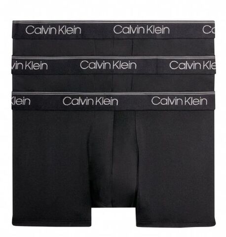 Боксерки теннисные Calvin Klein Low Rise Trunk Microfiber Stretch 3P - black