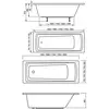 Ravak 70508042 SET DOMINO PLUS 170x70 + опора УСИЛЕННАЯ