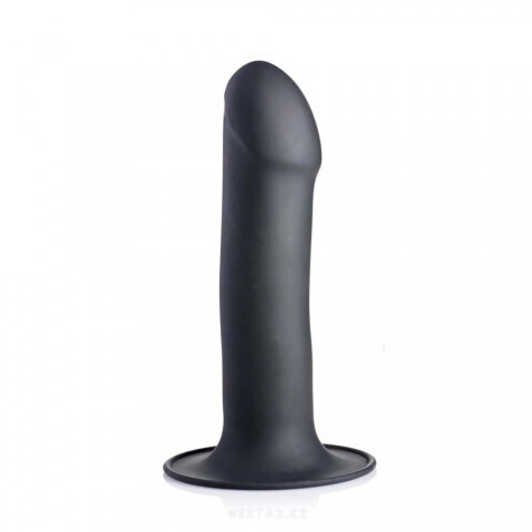 Гибкий силиконовый фаллоимитатор Squeeze-It Phallic Dildo, черный, 17.2х3.8 см