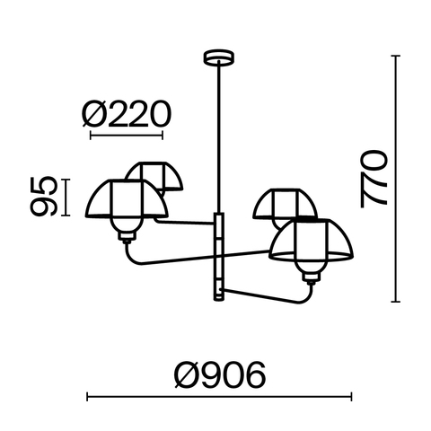 Подвесной светильник Maytoni Memory MOD177PL-04B