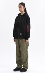 Толстовка Alpha Industries Utility Pocket Full Zip Up Black (Черный)