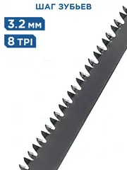 Ножовка выкружная КОБАЛЬТ мини 150 мм, 8 TPI, закаленный зуб, 3D-заточка, 2-х комп. рукоятка (246-210)