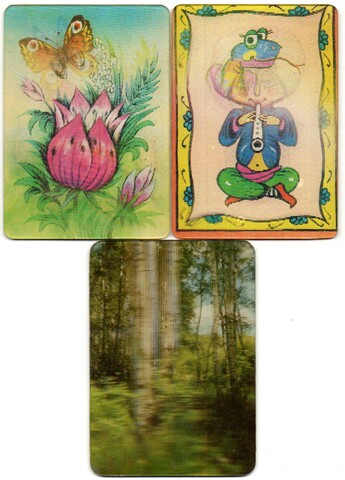 Набор из 3 стерео Календариков. Мультфильмы, природа СССР 1988, 1991, 1992 год