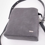 Сумка Саломея 1134 македония серый + черный