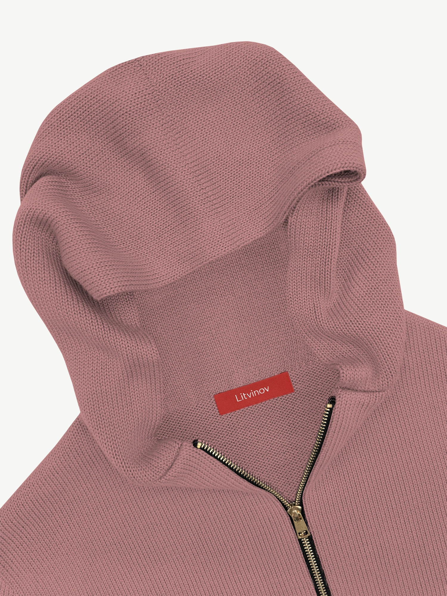 Толстовка на замке из мягкой шерсти