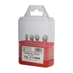 Набор зенковок 90° 6,3-12мм 3z HSSE-Co5 4шт Bucovice(CzTool) 740801