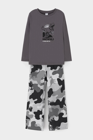 пижама  для мальчика  К 1600/железо,камуфляж с динозаврами