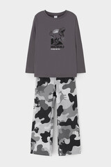 пижама  для мальчика  К 1600/железо,камуфляж с динозаврами