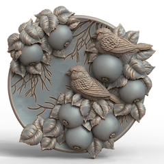 Силиконовый молд Птицы (медальон) № 0474