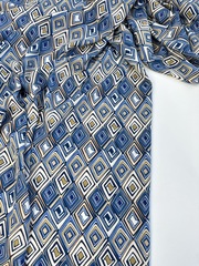 Вискоза штапель Синий ромб