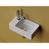 Ceramica Nova Element CN5046 Умывальник подвесной прямоугольный (чаша справа, отверстие под смеситель слева), 39.5x22, цвет: белый