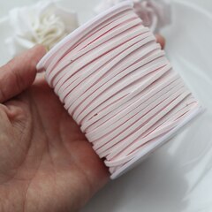 Шнур замшевый (искусственный), бледно-розовый, 2,3*1 мм, 57см, ШН013-1 (57см)