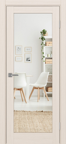 Турин_501.2.30 ЭКО-шпон Ясень перламутровый-Зеркало/Ясень перламутровый FL