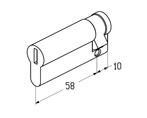 ALUTECH Цилиндровый механизм 10/58 мм, C-10/58