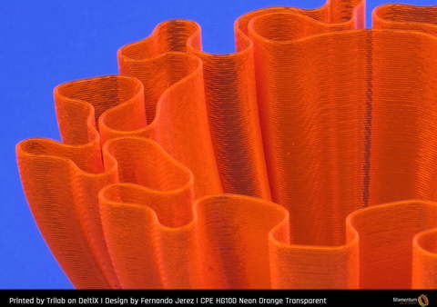 Пластик для 3D-принтера Fillamentum CPE HG100 Neon Orange Transparent