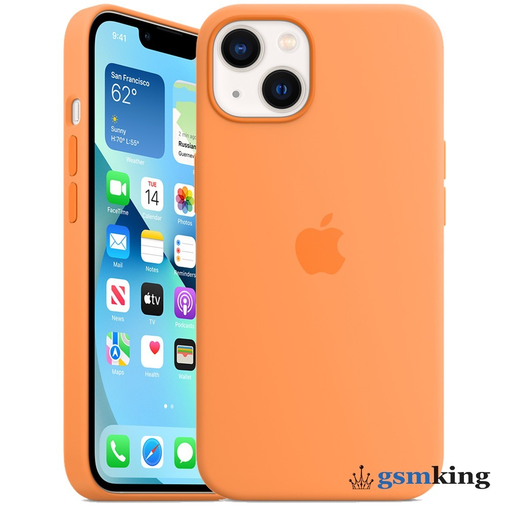 Чехол Apple Silicone Case with MagSafe iPhone 13 Marigold «Весенняя мимоза»  MM243ZE/A - цена 0.0 ₽.