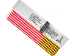 Набор свечей для торта "Двухцветные" золото-розовые 16 см, 6 шт