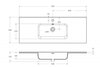 BelBagno KEP-120-MNO Столешница из керамогранита 1204x462 KEP-120-MNO Marmo Nero Opaco