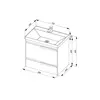 Aquanet 180054 Компл.2 - Тумба Тиволи 70 цв.белый (180054)