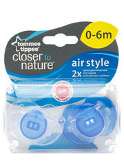 Силиконовые пустышки дневные с улучшенной системой вентиляции AIR, 0-6 мес, 2 шт. в уп. (салатовый)