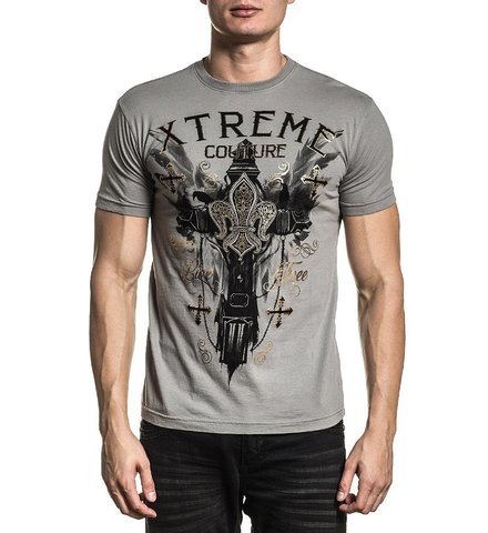 Xtreme Couture | Футболка мужская PERSECUTION X1902 от Affliction перед на модели