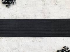 Резинка вязаная, ш. 5 см, чёрный