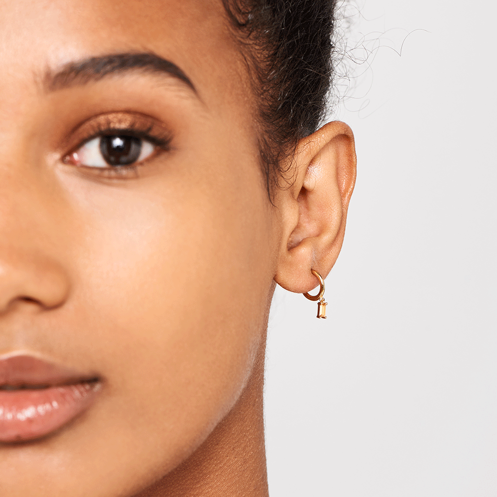 Peach Alia Gold Earrings