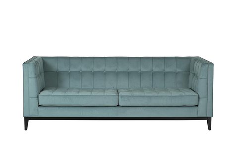 Диван трехместный 78x83x216см Garda Decor Palermo бирюзовый велюровый