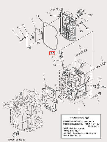 Заглушка анода для лодочного мотора F9,9 Sea-PRO