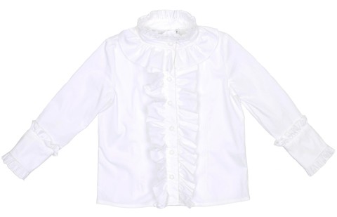 Блузка белая Dominka с жабо