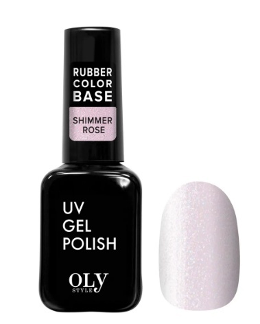 OLYSTYLE Базовое Камуфлирующее покрытие Rubber Color Base тон 06 shimmer rose