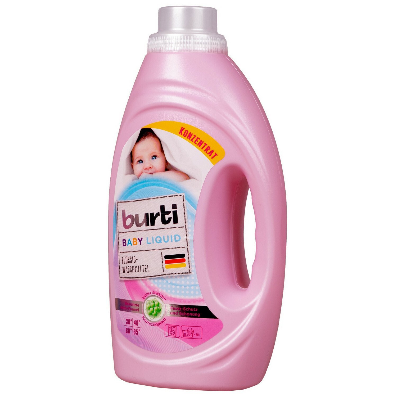 BURTI BABY Liquid Универсальное жидкое средство для стирки детского белья  1.45 л – купить за 1 044 ₽