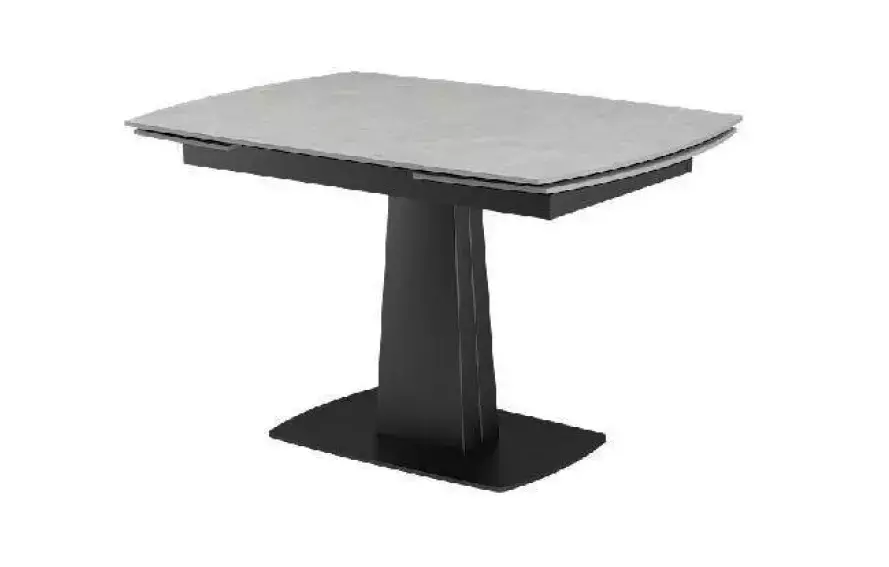 Стол BALDE 120 MATT WHITE MARBLE SOLID CERAMIC / BLACK, DISAUR