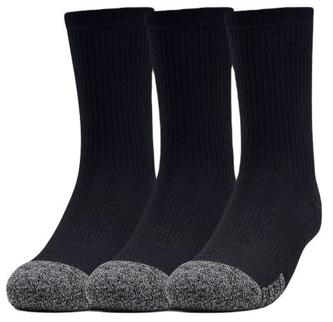 Теннисные носки Under Armour Youth HeatGear Crew Socks 3-Pack - black/steel