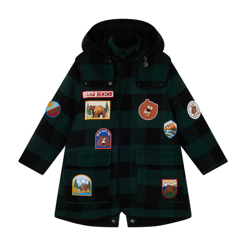 Пальто Stella McCartney Kids Checked Badge