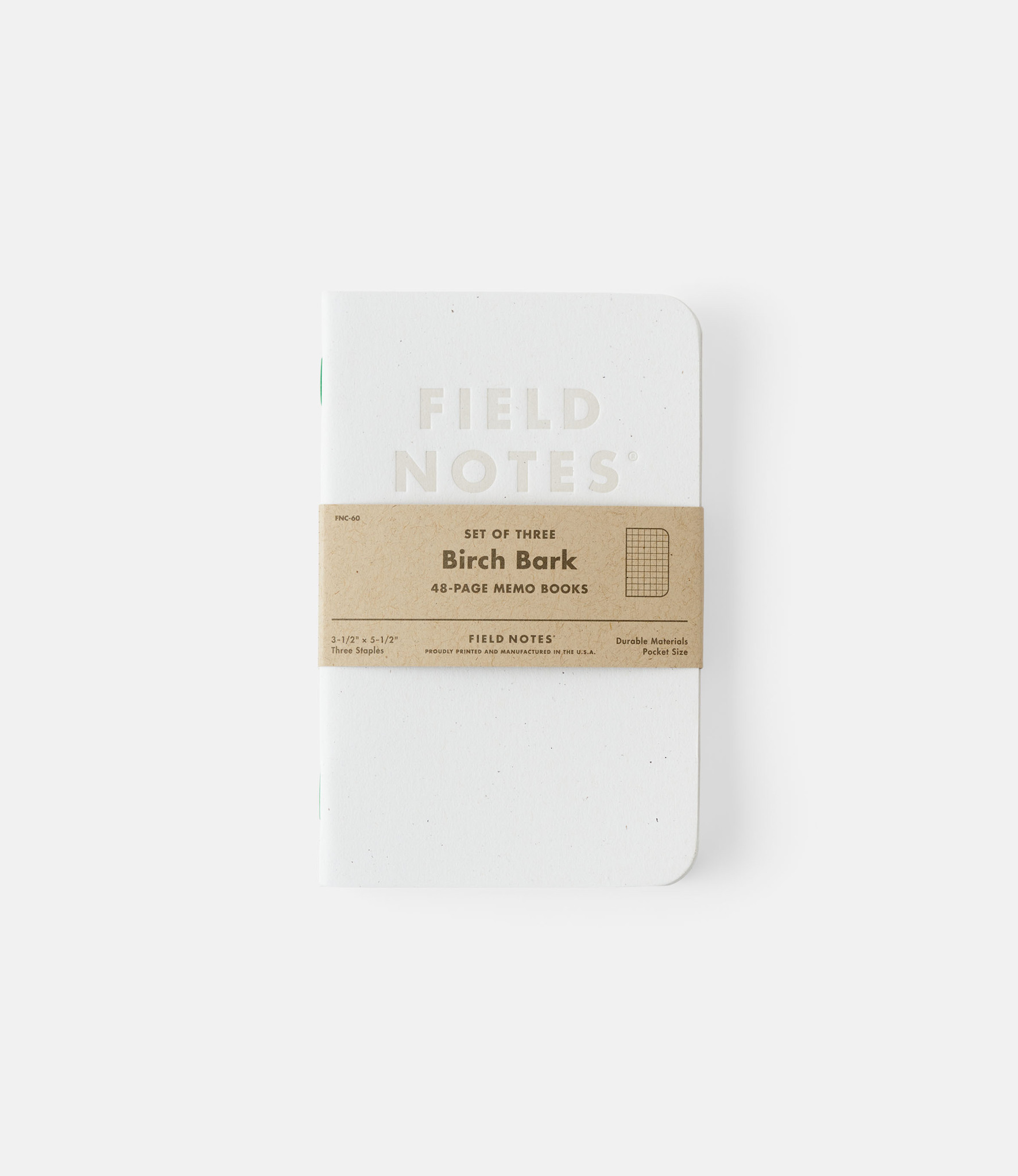 Field Notes Birch Bark — набор блокнотов в клетку