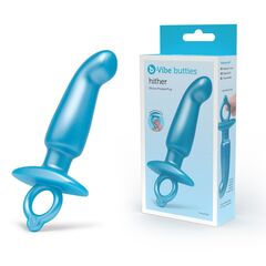 Голубая анальная пробка для массажа простаты Hither Silicone Prostate Plug - 14,3 см. - 