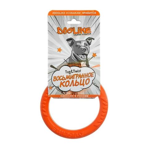 Кольцо оранжевое для собак Doglike "ДогЛайк" (снаряд, Dog Puller, пуллер, пулер, апорт) игрушка для собак любых пород прочная