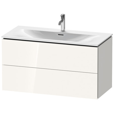 Duravit L-Cube Тумба подвесная под раковину # 234410, 2 ящика, 550x1020x481мм, цвет White High Gloss LC630802222