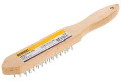БИБЕР 70950 Щетка 5-рядная стальная с деревянной ручкой