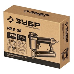 ЗУБР P0.6-25, пневматический нейлер для шпилек 23Ga, тип P0.6 (12-25 мм), Профессионал (31936)