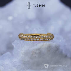 Кликер Twilight Two Lines Crystal PVD Yellow 1.2мм