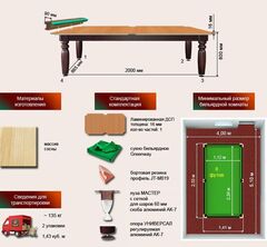 Бильярдный стол для русской пирамиды 